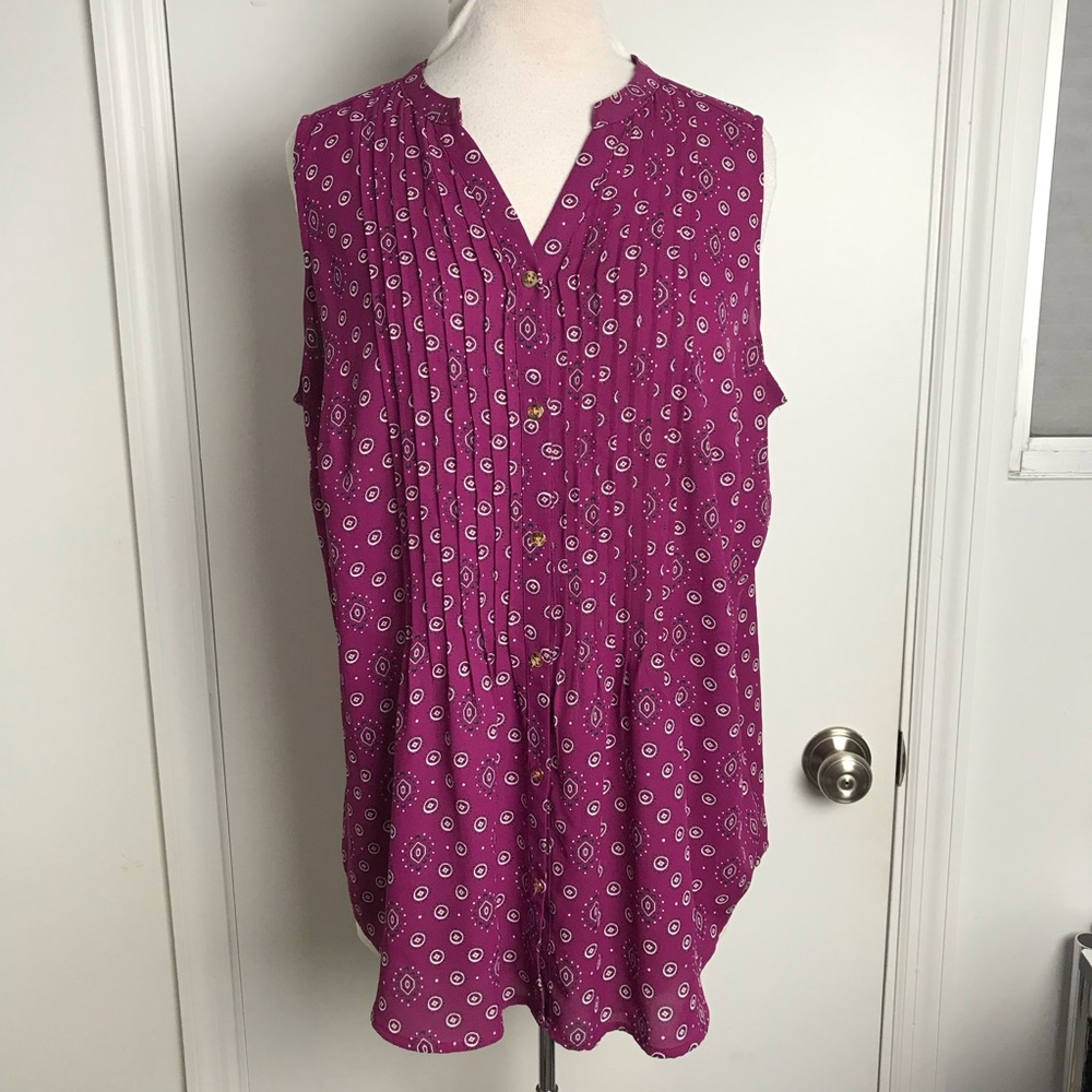 Charter Club Plus Size 1X sleeveless blouse.